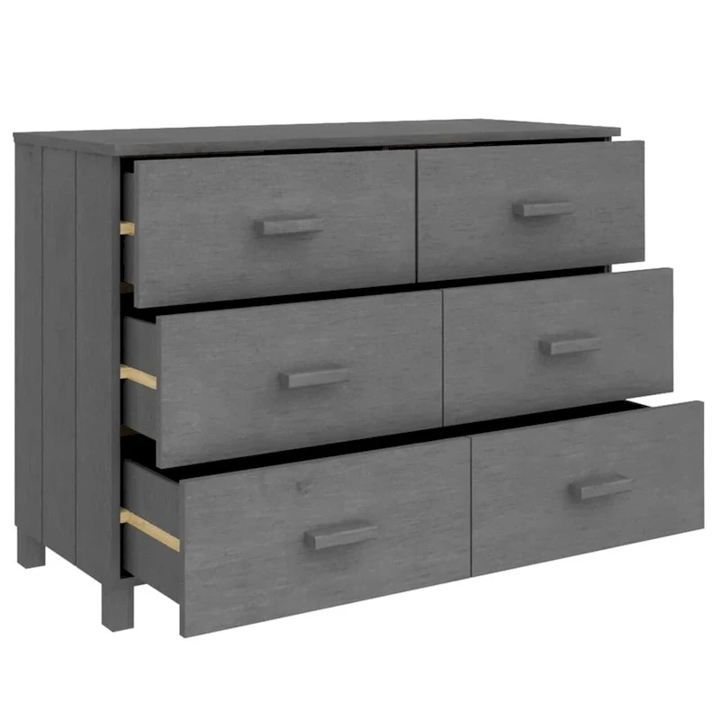 Sideboard Buffet Console Cabinet with Storage Solid Wood Pine - 44.5x15.7x31.5