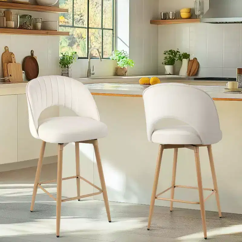 Swivel Barstool, FSC Certified Upholstered Counter Height Stool