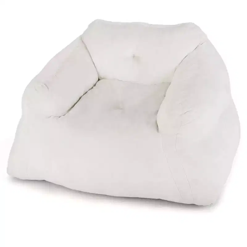 Costway Bean Bag Chair for Adults Plush Lazy Sofa with Ultra-soft Velvet Cover Beige