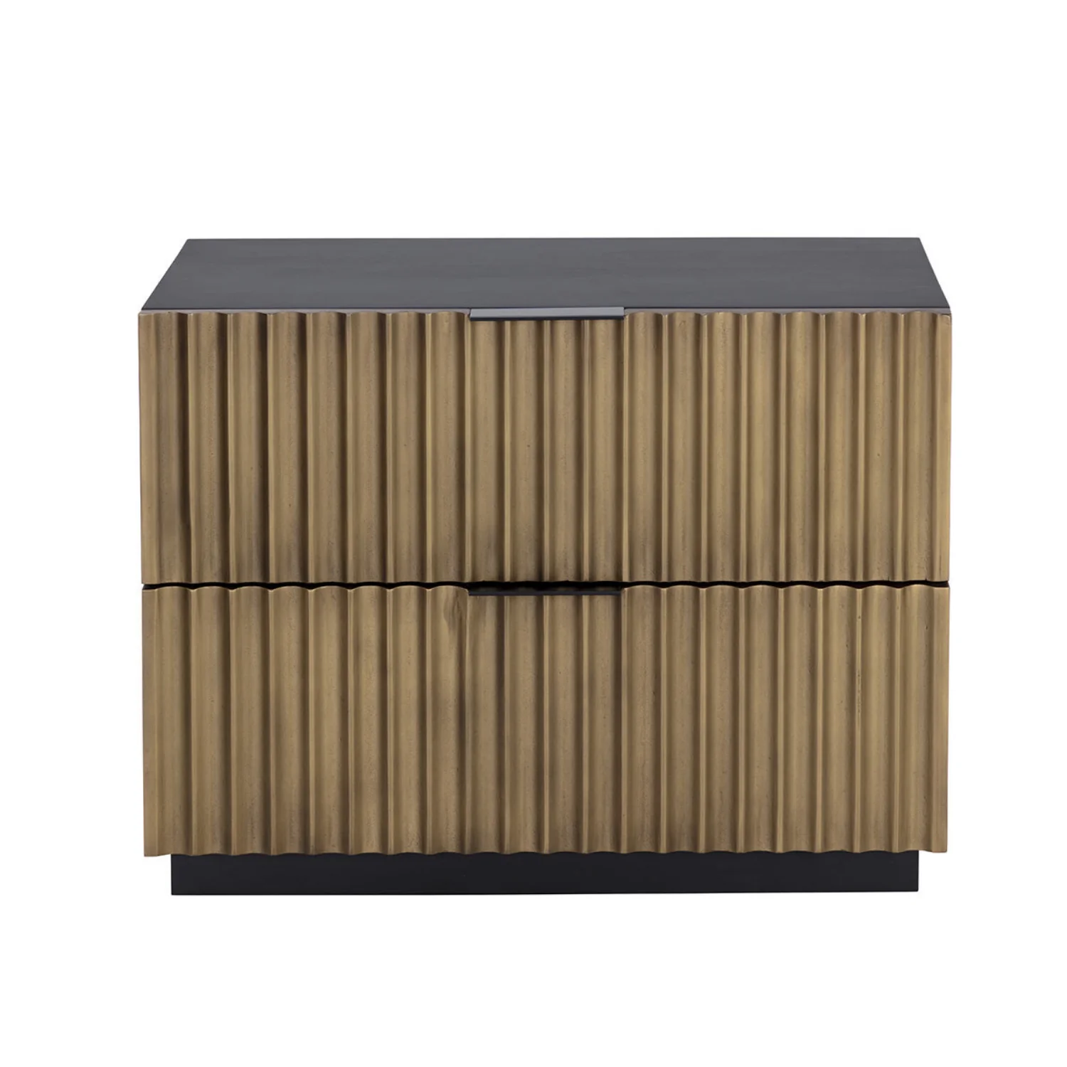 Modern Powder-Coated Aluminum Nightstand with Storage, Sculptural - Bedroom | Powder-Coated Finish