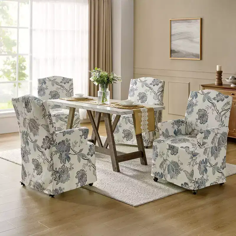 Arnold dining chair Set of 4 roll arms|ARTFUL LIVING DESIGN