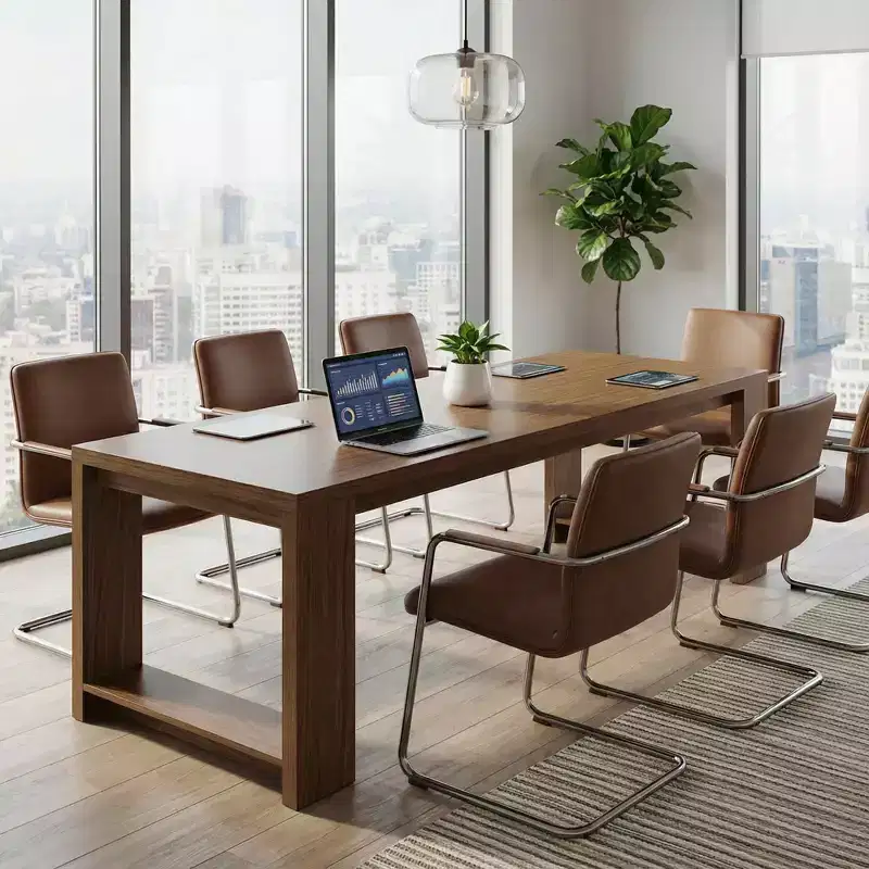 86-Inch Two-Person Computer Desk - Long Office Desk & Conference Table for Dual Workstation