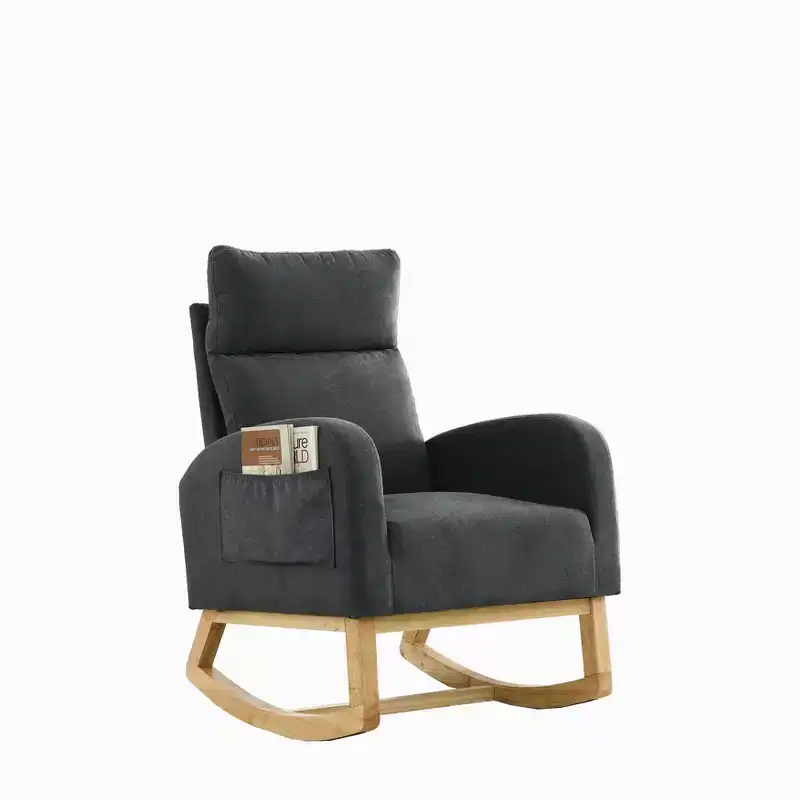 Christopher Knight Home Piper Modern High Backrest Rocking Arm Chair with Two Side Pocket