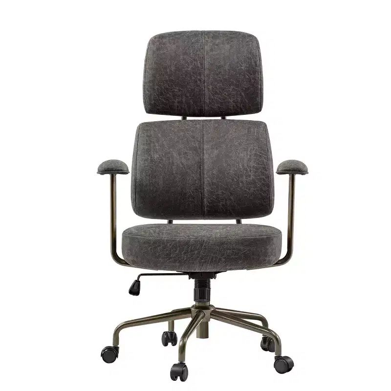 Faux Suede Fabric High Back Office Chair