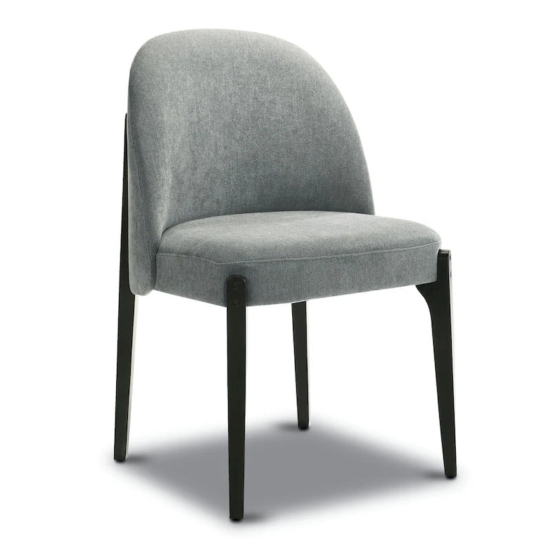 Poly & Bark Pietta Dining Chair (Set of 2) - Durable Fabric with Solid Wood Legs