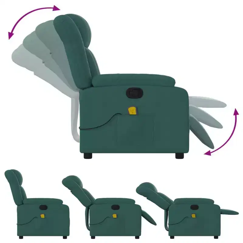 Massage Recliner Chair with Vibration & Adjustable Footrest