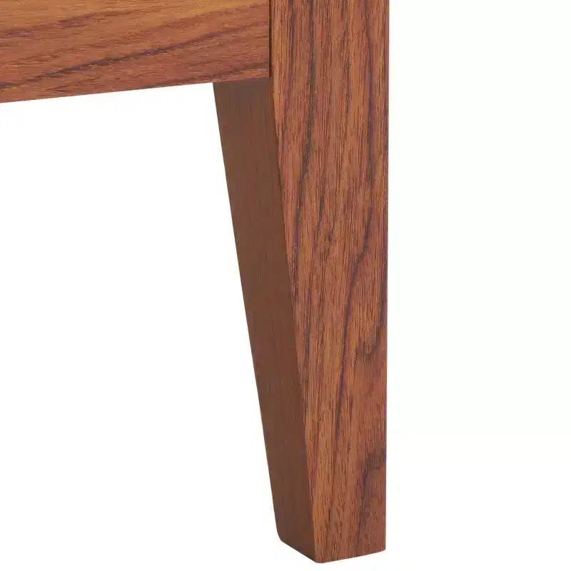 1-Drawer 1-Shelf Nightstand with Gold Pulls, Walnut Finish Bedside Table