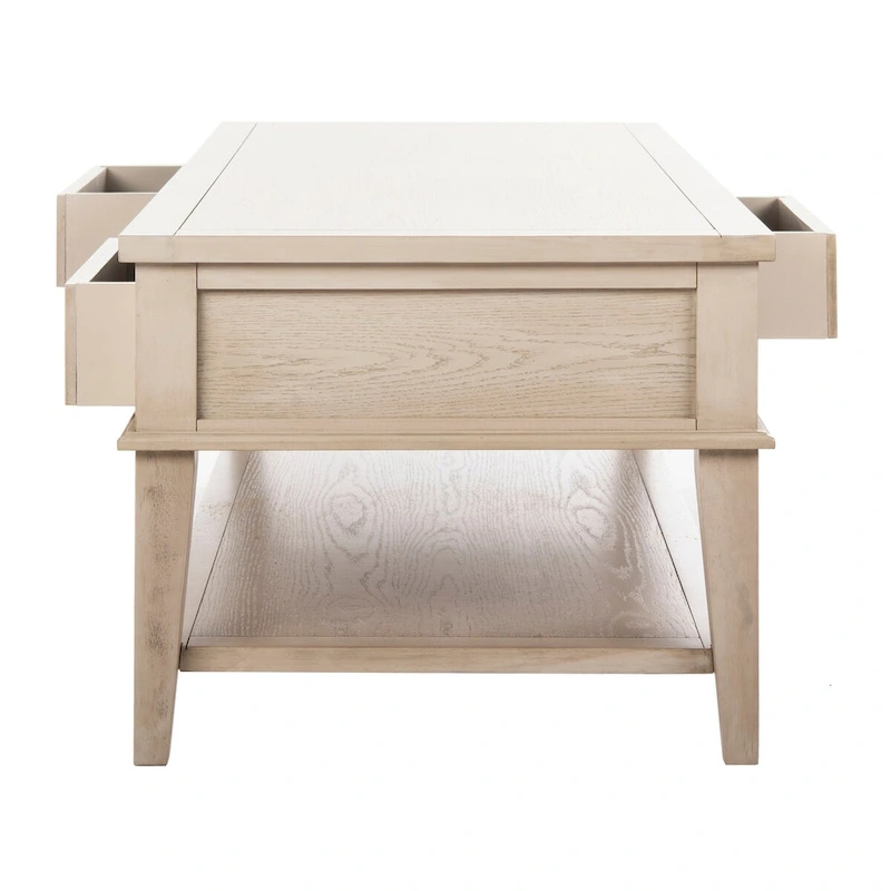 SAFAVIEH Tressie Sepia Traditional Rectangle Coffee Table - 54 x 23.6 x 19.3 - 54Wx24Dx19H