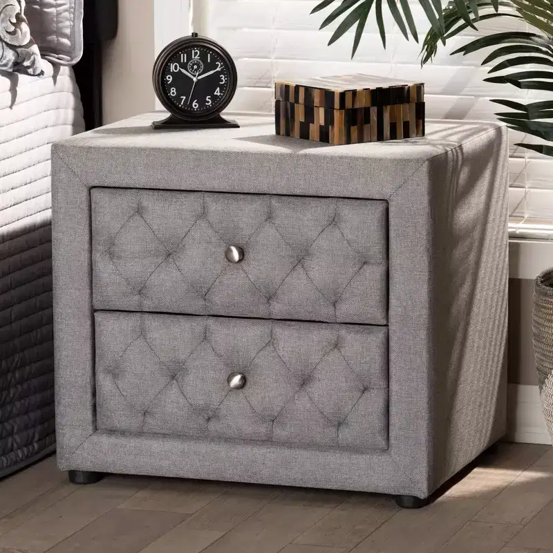 Lepine 2 - Drawer Wood Nightstand - Baxton Studio