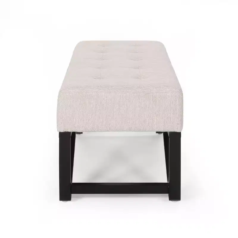 47 Modern Ottoman Bench with Upholstered Entryway Bench with Bench for Living Room, Bedroom