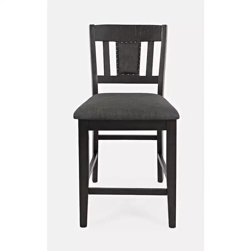 Jofran,Upholstered Slatback Counter Height Stool with Nailhead Trim (Set of 2)