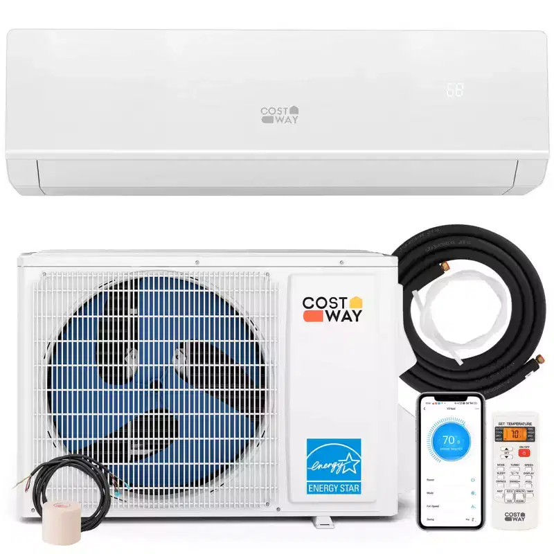 Costway 18000 BTU Mini Split Air Conditioner & Heater 25 SEER2 208-230V AC Unit
