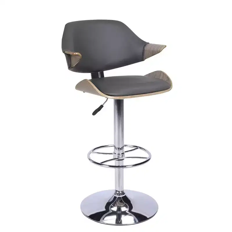 Curved Back Pneumatic-Adjustable Stool