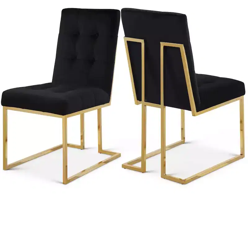 Meridian Furniture,Pierre Velvet Dining Chair, Set of 2