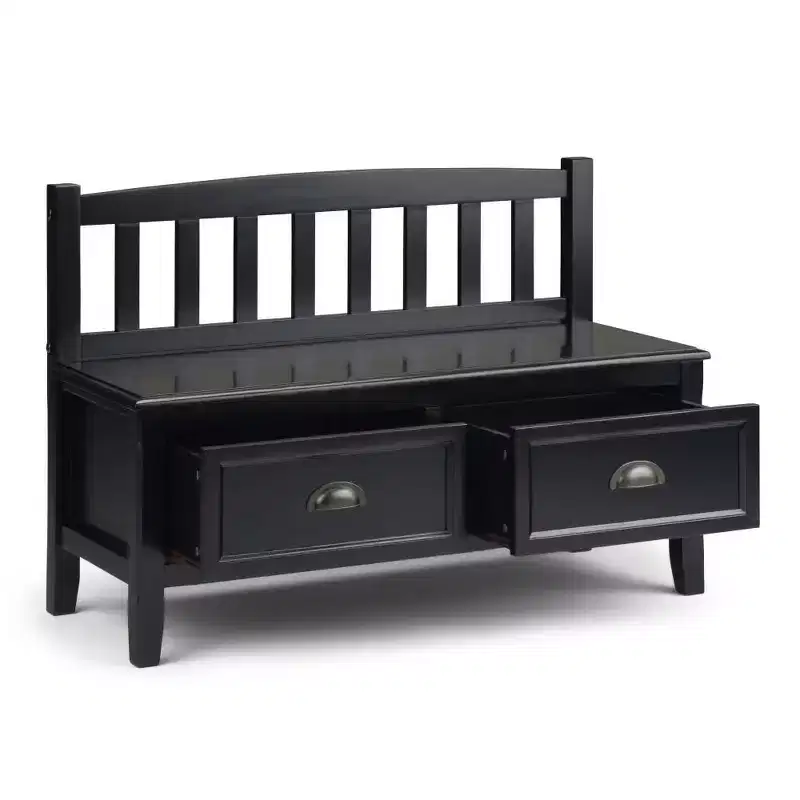 42 Portland Entryway Storage Bench with Drawers - Wyndenhall