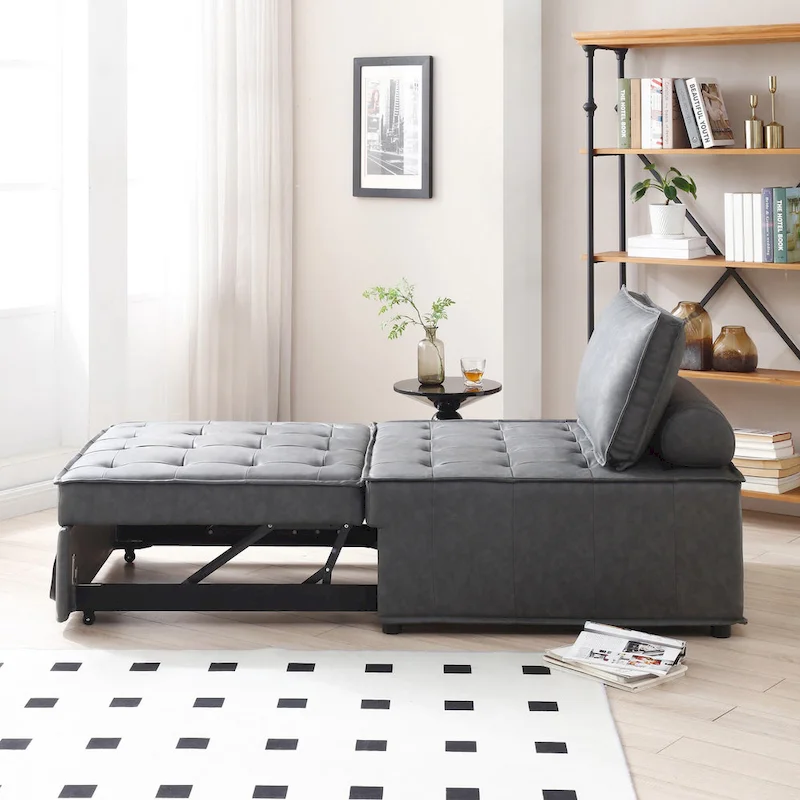 Convertible Ottoman Sofa Bed with Removable Backrest