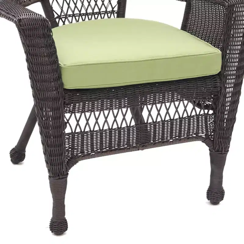HomeStock Wicker Chair with Cushion - Set of 2