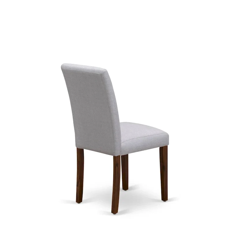 East West Furniture 5 Piece Dinette Set- a Round Dining Table and 4 Parson Dining Chairs, (Finish & Upholstered Option)