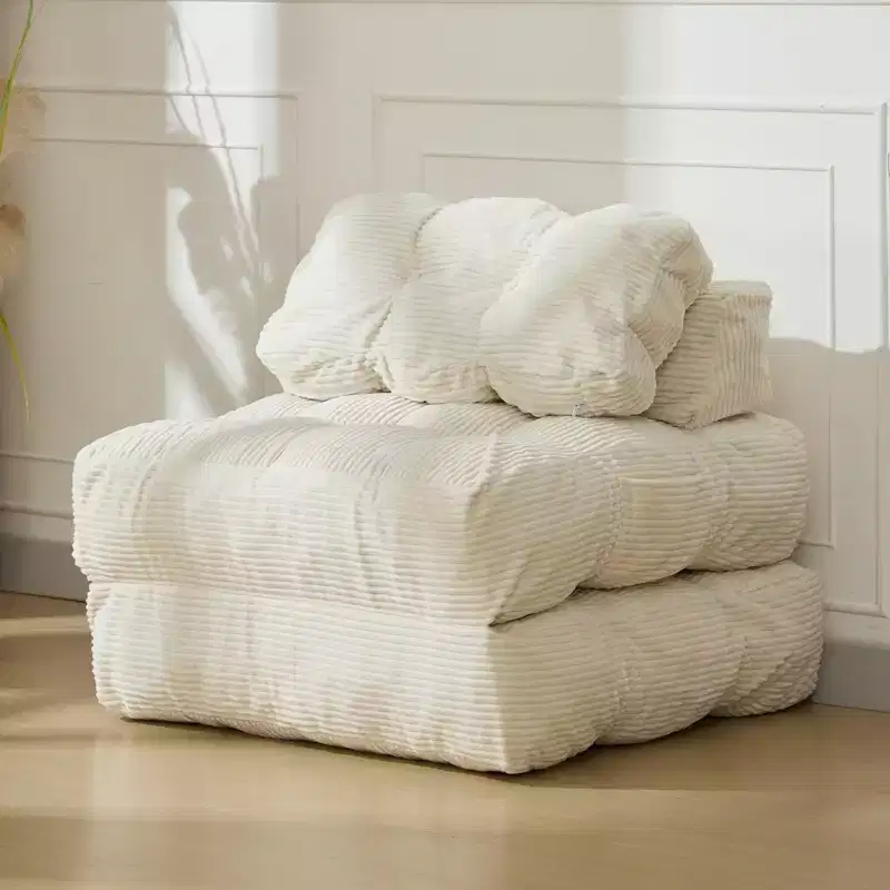 COZONY 3-in-1 Folding Lounge Sofa Bed with Pillow  34 Convertible Sleeper Chair, Portable Boneless Mattress with Back Support, No Assembly Required