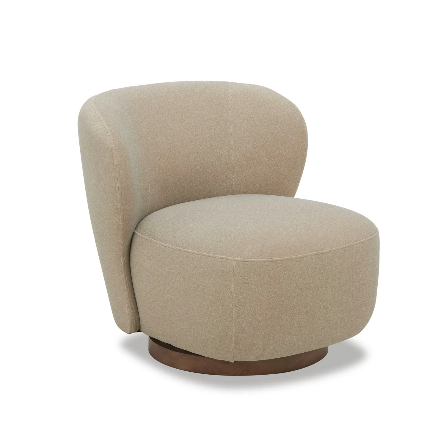 Traditional Velvet Lounge Chair with Upholstered, Swivel - Living Room | Matte Finish