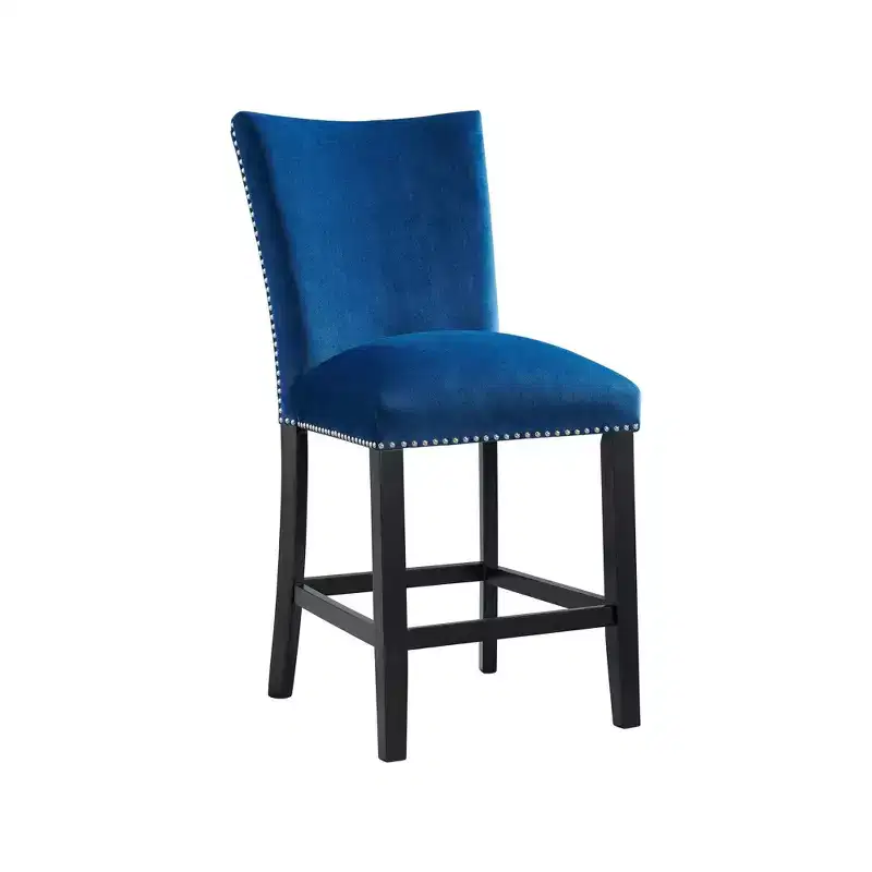 Set of 2 Celine Velvet Counter Height Barstools - Picket House Furnishings