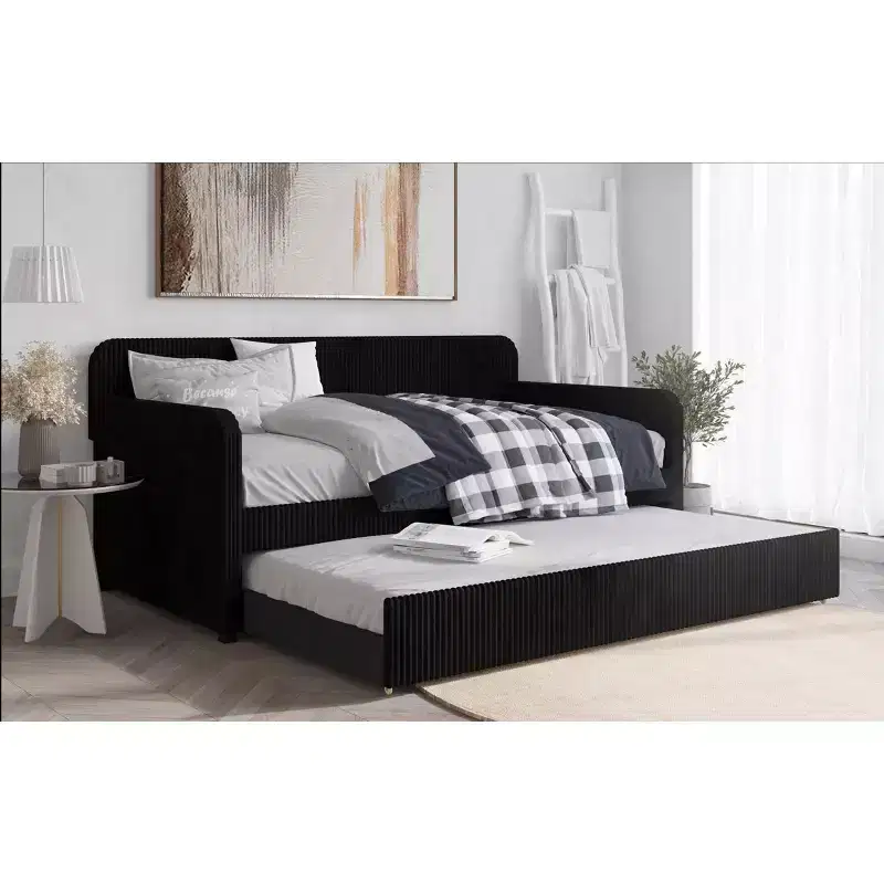 Home Design Melissa Twin Upholstered Daybed with Trundle