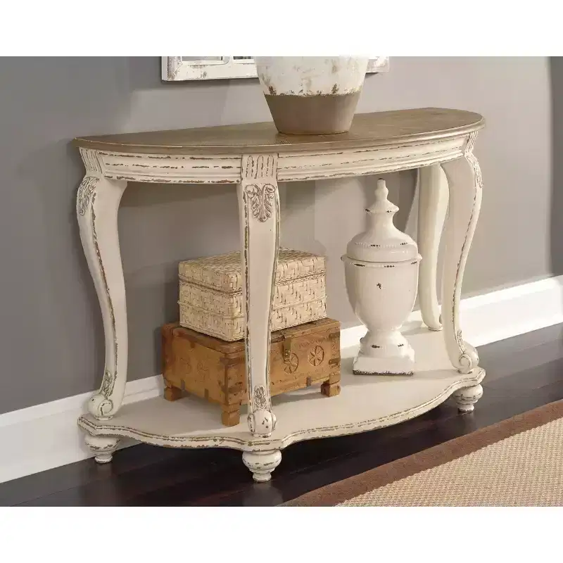 Realyn Sofa Table White/Brown - Signature Design by Ashley