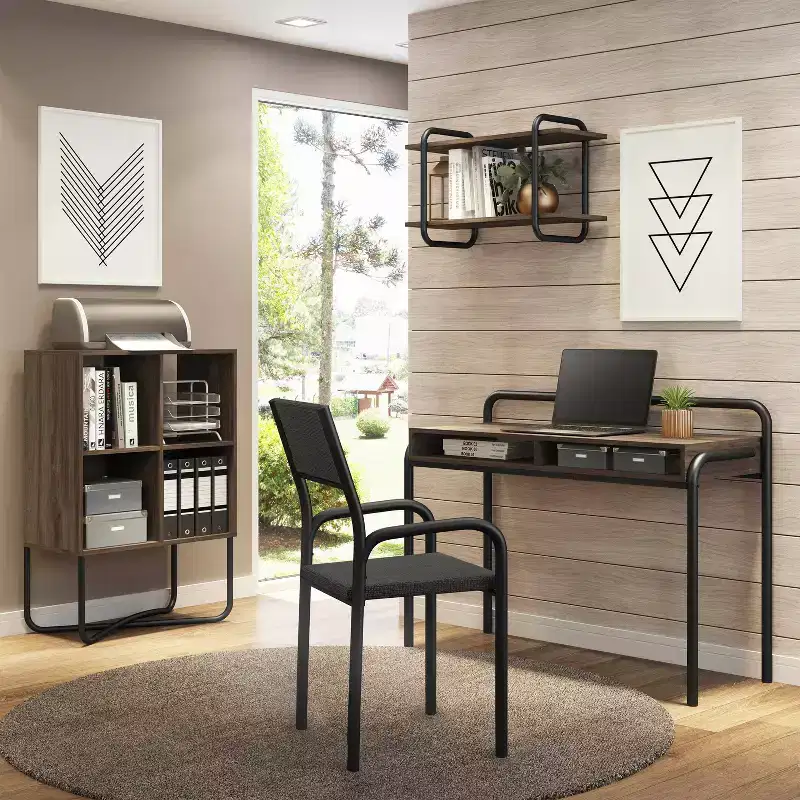 Metal Frame Office Visiting Chair Black - Techni Mobili