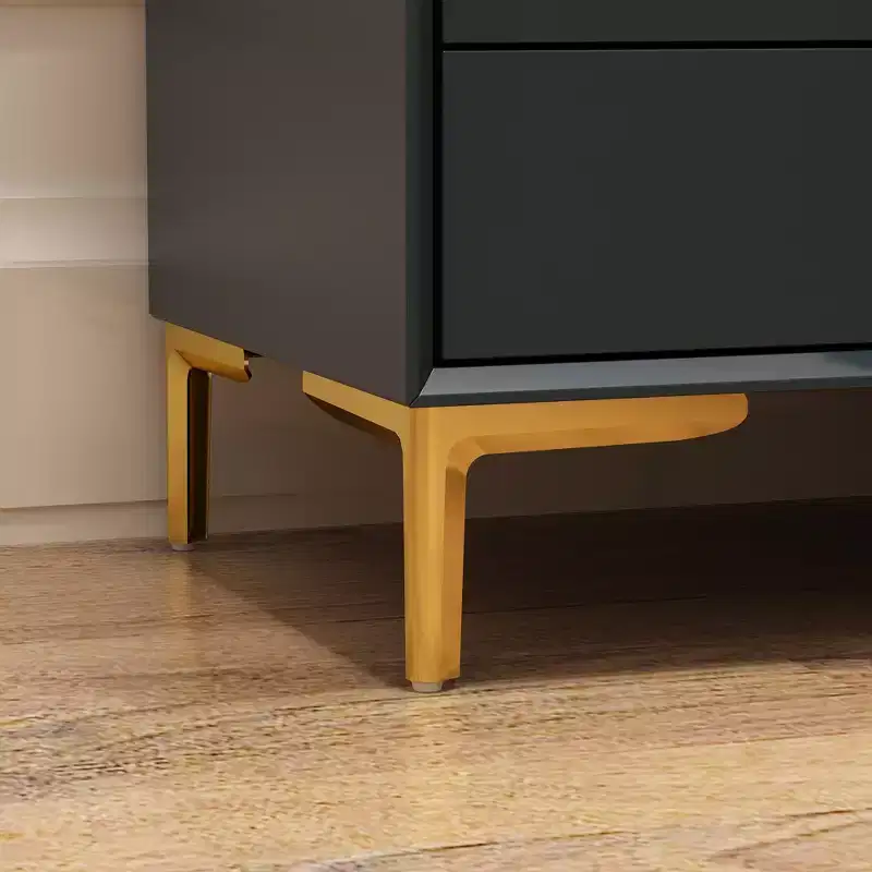 Hitow 3 Drawer Nightstand Metal Base Bedside Dresser