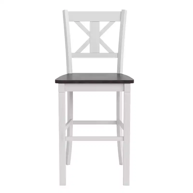 Commercial Grade Solid Wood Modern Farmhouse Counter Height Barstool