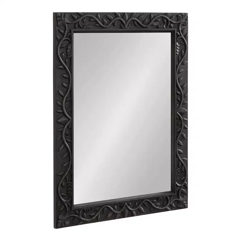 Kate & Laurel All Things Decor 24x32 Natesa Carved Wood Mirror