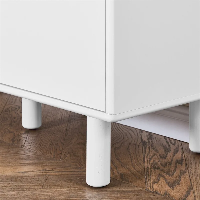 Modern Wood Sideboard Cabinet with Round Legs and Shelf