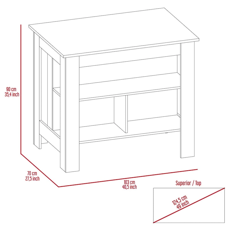 FM Furniture Nashville 2 Piece Kitchen Set, Brooklyn Kitchen Island and Sheffield Pantry Cabinet
