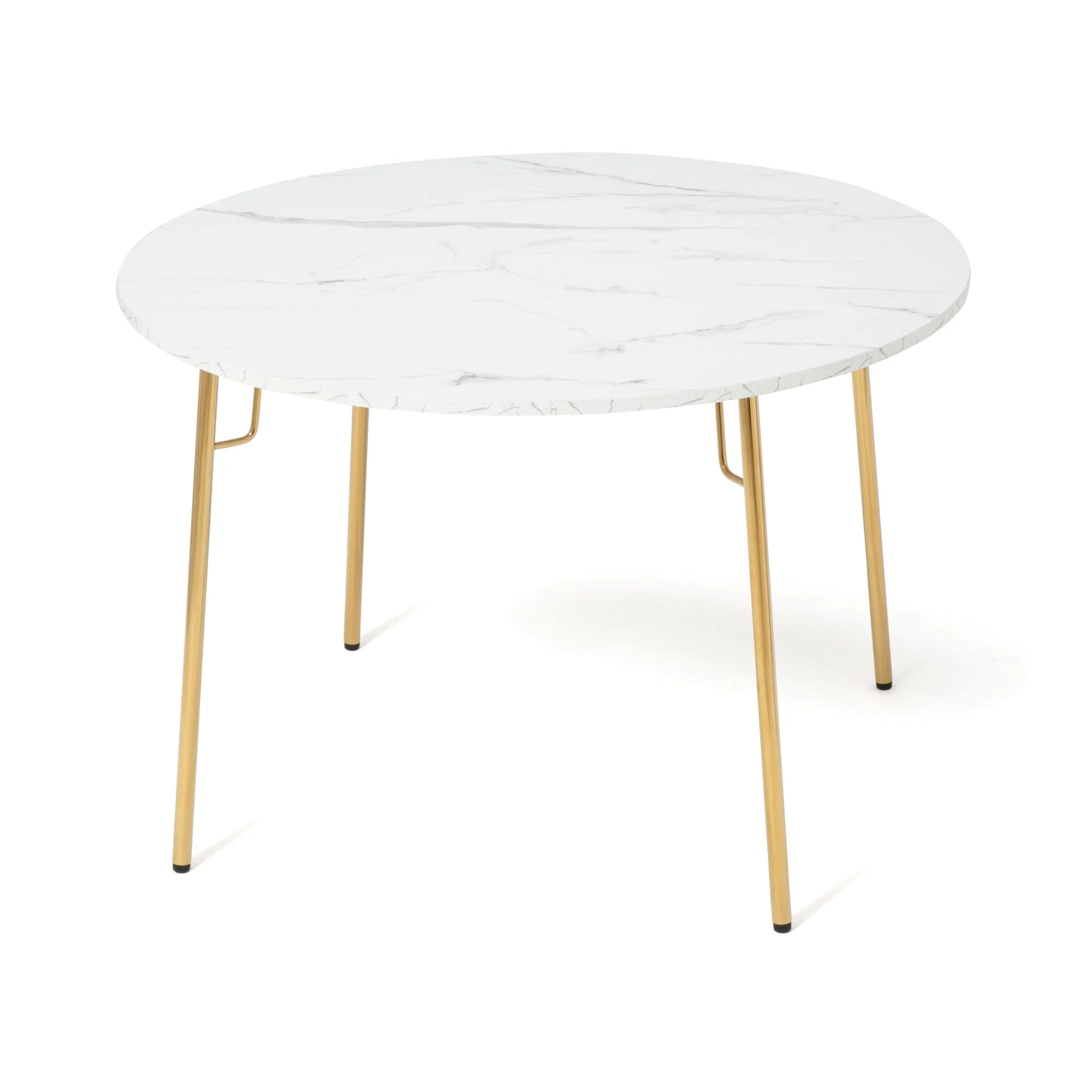 Round Marble-Top Dining Table