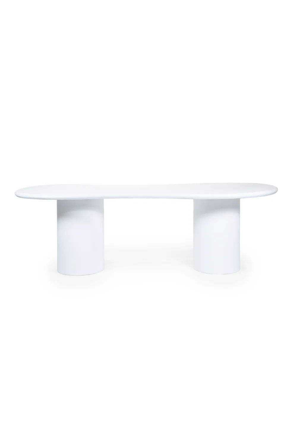 White Glass Organic Dining Table