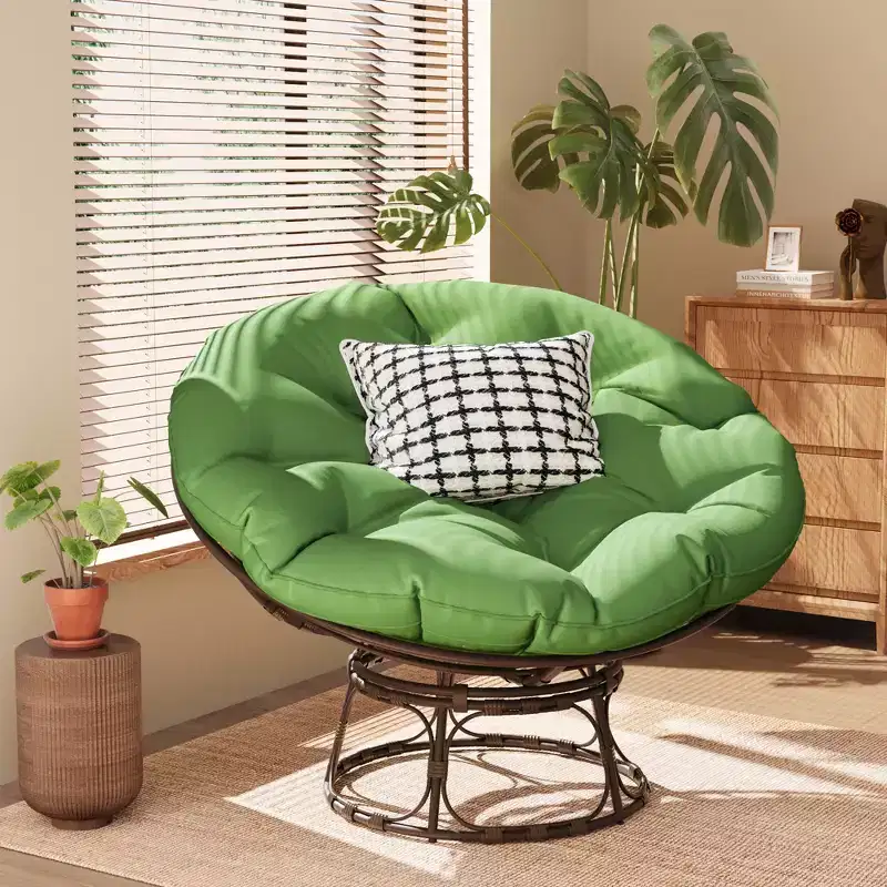 Papasan Patio Chair with Cushions