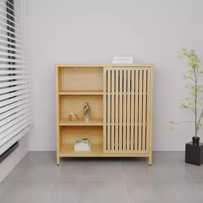 GDFStudio Smedley Modern 32.9 Bamboo Storage Cabinet with Single Door