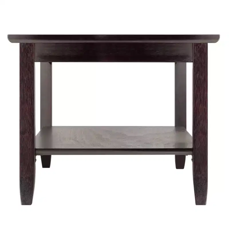 Genoa Coffee Table Glass Top Espresso - Winsome