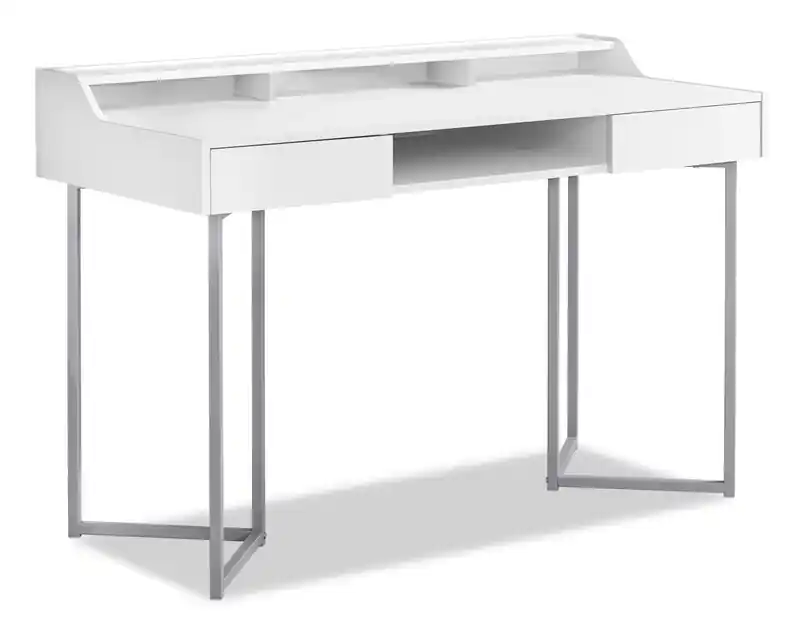 48 Office Desk with 2-Drawers & Cubbyholes