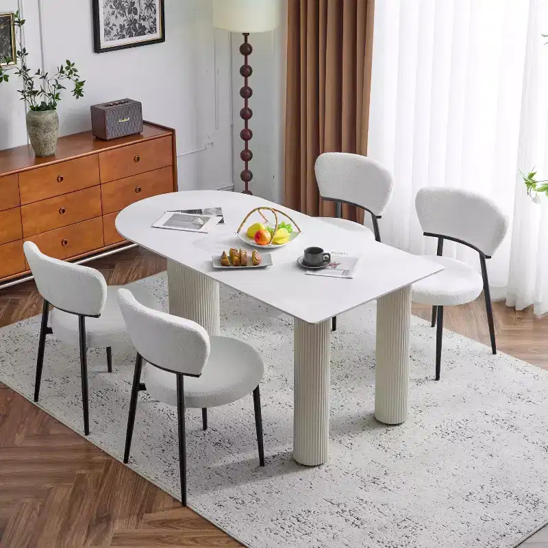 Christopher Knight Home Atrass Upholstered Dining Chair with Metal Legs (Set of 4)