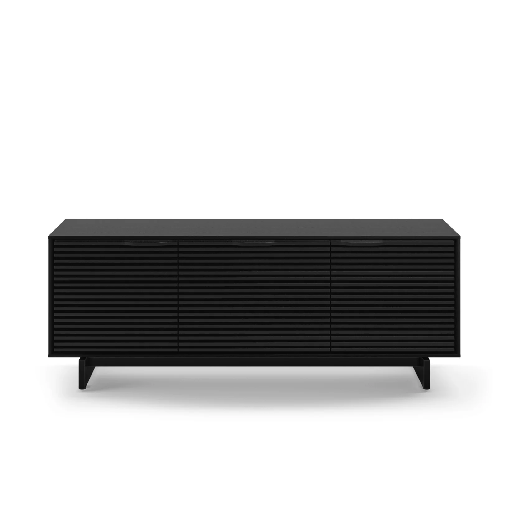 Ebonised Ash Entertainment Cabinet with Storage for Living Room