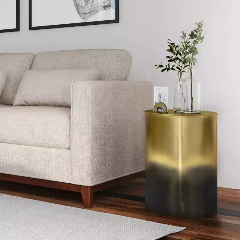 Lance Metal Cylinder Accent Table Ombre - WyndenHall