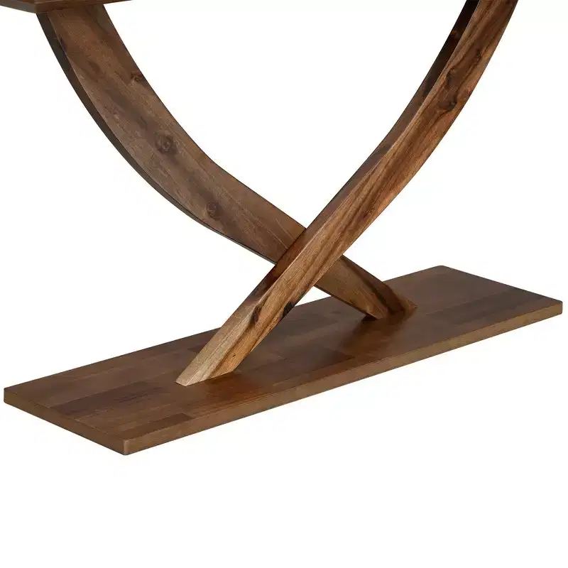 Whisen 57'' Modern Rustic Entryway Console Table, Accent Hallway Table, Slim Sofa Table with Cross-Leg Design, Sturdy Construction