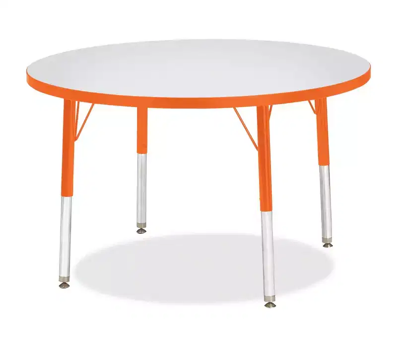 Jonti-Craft Berries Elementary Height Color Edge Round Table (36 x 36) in Orange