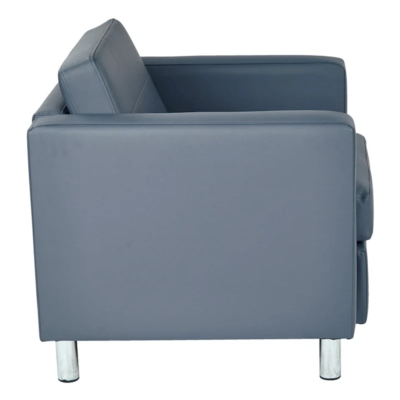 Pacific Arm Accent Chair with Chrome Legs