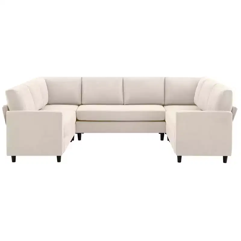 Hyleory Middle U Shaped Sofa, Large 8 Seater sofa,Breathable Soft Fabric