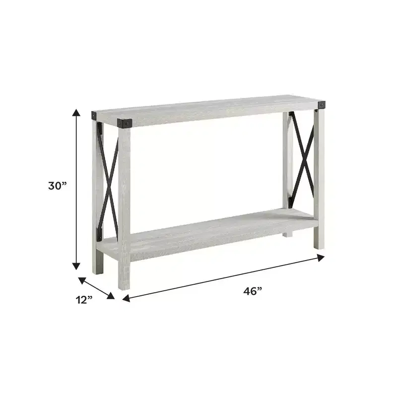 Sophie Rustic Industrial X Frame Entry Table - Saracina Home