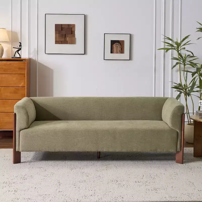 Christopher Knight Home Patcharee Modern 80 3-Seater Wooden Upholstered Sofa