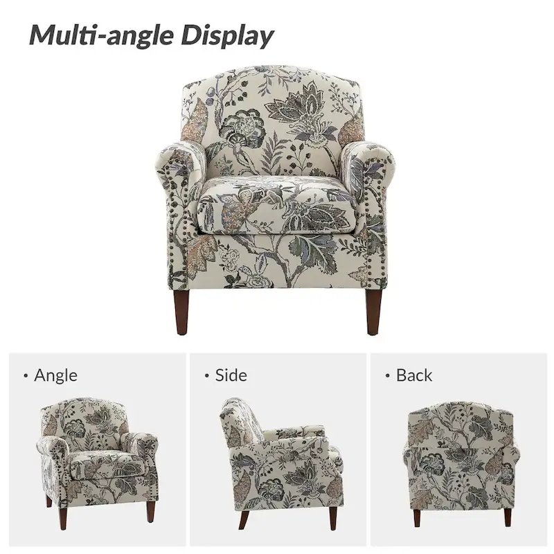 Giampiero Living Room Armchair with Nailhead Trims Set of 2 by HULALA HOME