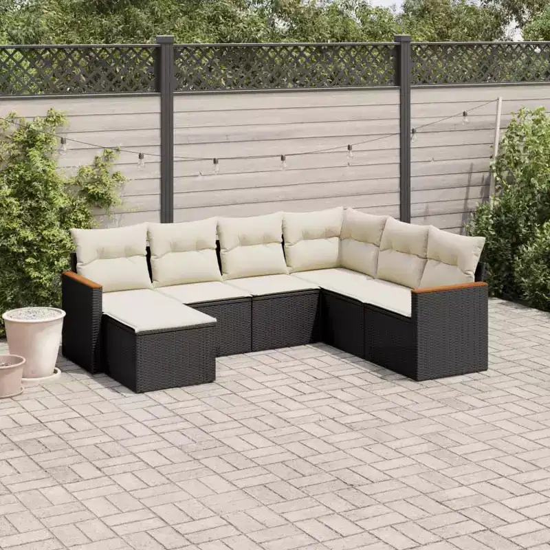 vidaXL Outdoor Garden Sofa Set with Cushions - Various Colors